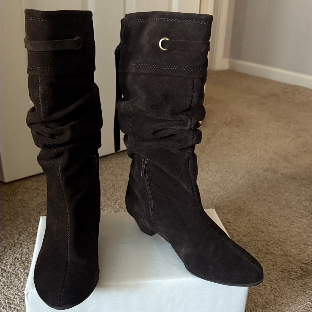 Madison Dark Brown Heeled Boots